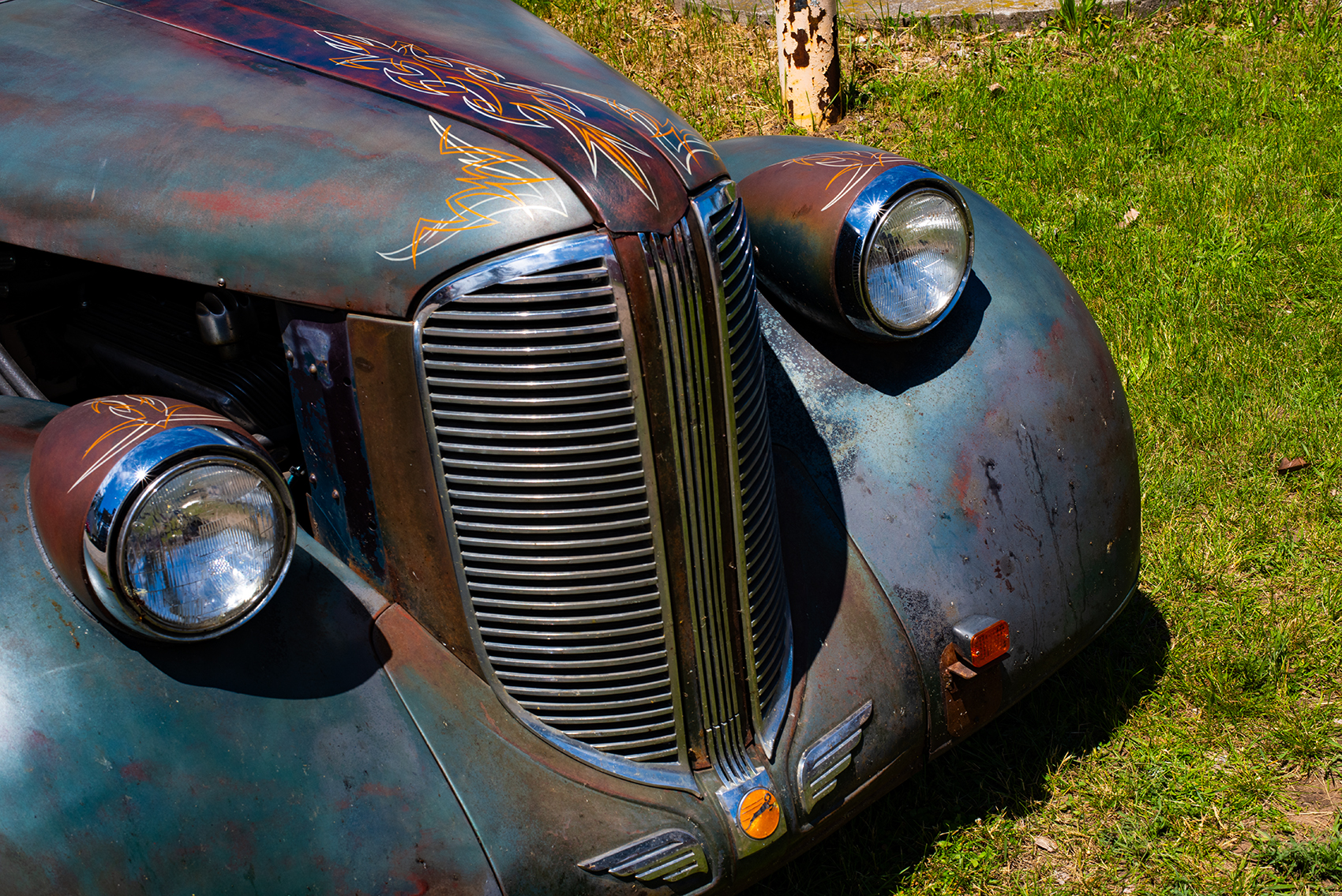 automotive time past and present in afternoon light